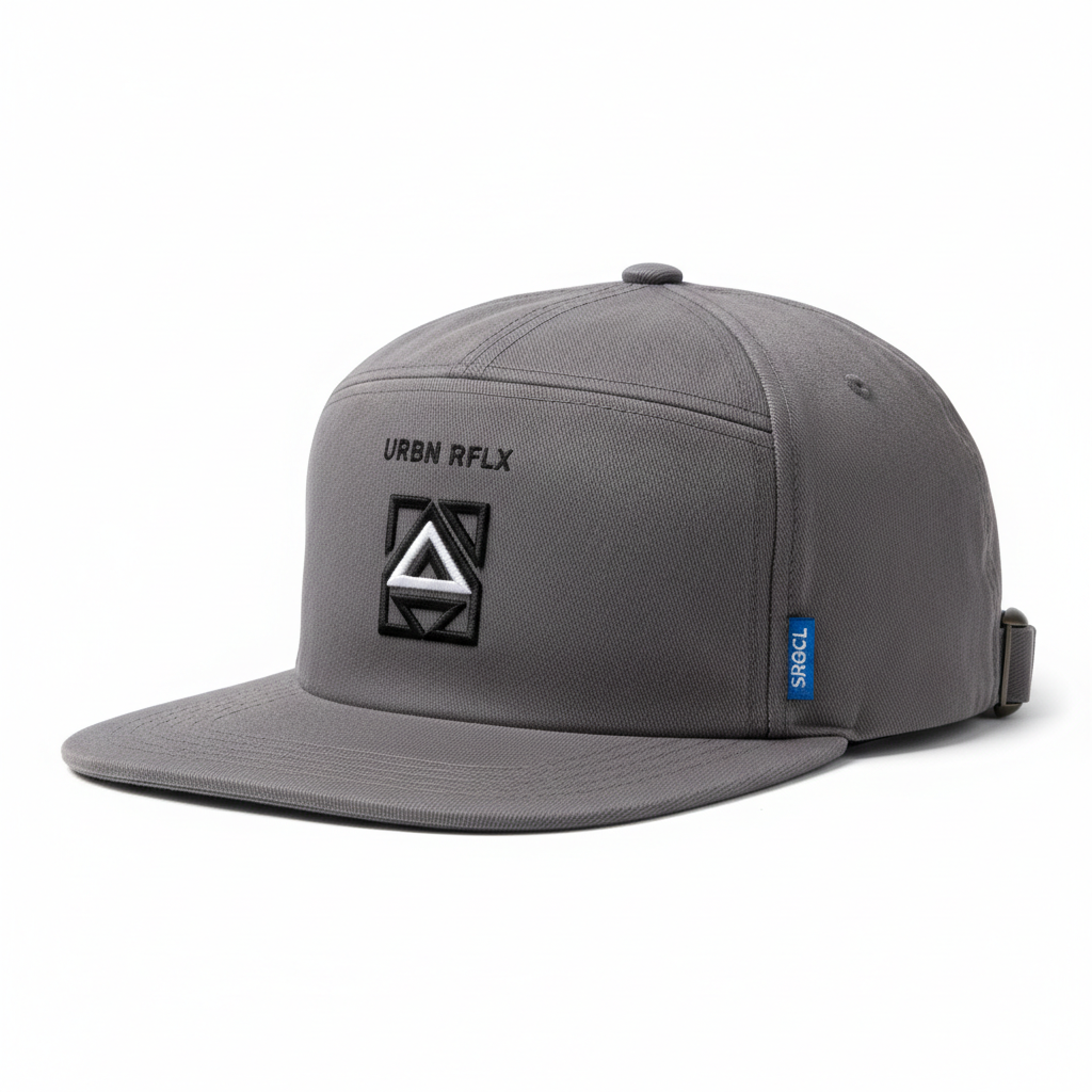 Stylish streetwear cap on white background